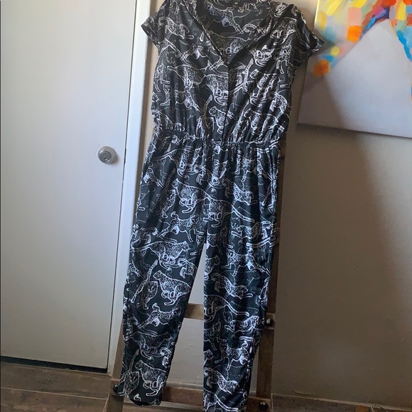 h and m blue jumpsuit